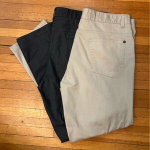 Reaction Kenneth Cole Men’s Pants, 36x30, 2pr Tan and Dark Gray